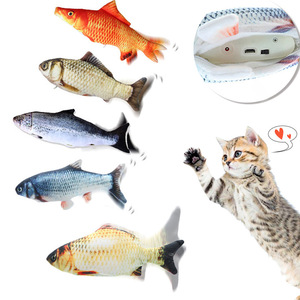 Hierba gatera eléctrica con Usb para gatos, juguete interactivo de simulación de peces y gatos - Product Image 2