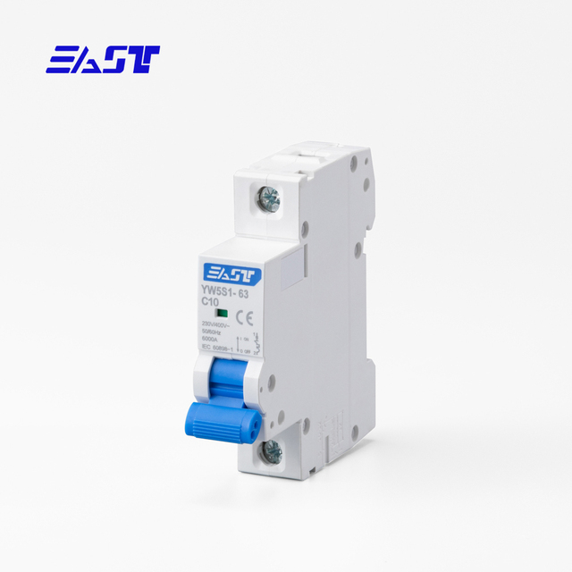 EAST YW5S1-63-C10 1P  Curve C MCB 6kA 250V Miniature Circuit Breaker for Electrical Protection
