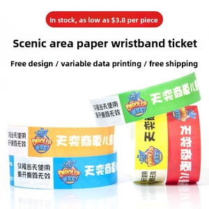 NoveyGifts Bracelets en papier jetables et imperméables Billets pour concerts Parcs aquatiques Châteaux de jeu Amusement pour enfants - Product Image 3