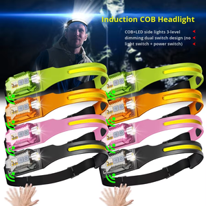 ไฟฉายคาดศีรษะแบบพกพา COB 5W ซิลิโคนกันน้ำ รุ่นใหม่ สำหรับกิจกรรมกลางแจ้ง ปั่นจักรยาน วิ่งกลางคืน ชาร์จ USB แสง LED สว่างมาก - Product Image 2