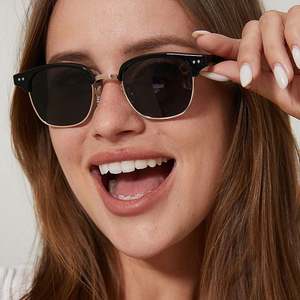 Lunettes de soleil polarisées UV400 TR90 à demi-monture avec rivets, monture en acétate, personnalisables avec logo, pour hommes et femmes, idéales pour la conduite - Product Image 3