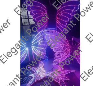 <span class=keywords><strong>Meilleur</strong></span> danseur Led Wings Costume de danse <span class=keywords><strong>du</strong></span> ventre Fairy Wings Cosplay pour la performance - Product Image 5
