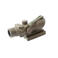 Lunette de chasse verte en fibre de verre véritable avec réglage de la dioptrie, grossissement 4x