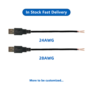 2 <strong>Core</strong> 4 <strong>Core</strong> USB Flip Male Connector Single Male USB Power Cable Pure Copper USB Semi Finished Product Factory Direct Supply - Product Image 6