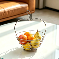 Corbeille à fruits décorative en métal en forme de pomme, panier à fruits et légumes décoratif