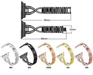 38mm 40mm 41mm 42mm(Series10) <span class=keywords><strong>Bracelet</strong></span> en métal bling pour femmes <span class=keywords><strong>Bracelet</strong></span> habillé <span class=keywords><strong>fantaisie</strong></span> et mignon pour <span class=keywords><strong>Apple</strong></span> <span class=keywords><strong>Watch</strong></span> Series10 9 8 7 6 5 4 SE - Product Image 4