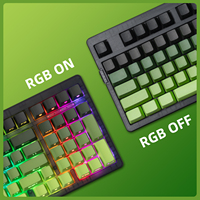 Clavier ergonomique Zornher Zh980 Black Matcha, rétroéclairage RVB, programmable, mécanique, sans fil, silencieux, design tri-mode