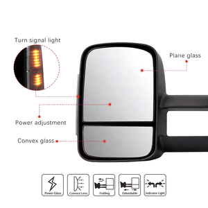 MAZDA BT50 2011-2020 Rétroviseur latéral de remorquage électrique noir avec feu de signalisation État neuf - Product Image 2