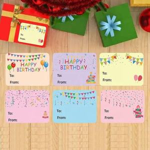 Adesivi Colorati per <span class=keywords><strong>Auguri</strong></span> di Buon <span class=keywords><strong>Compleanno</strong></span> 1.5x2 Pollici, Prezzo di Fabbrica, Vendita Calda, per Bouquet e Regali - Product Image 3