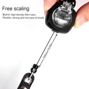Corda in poliestere con corda elastica DEYIKEY, può ruotare di 360 gradi ed essere fissata con una Clip posteriore, Scroll con Badge identificativo scalabile - Product Image 3