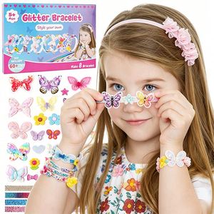 Wholesale Girls DIY Headband Set Hair <b>Clips</b> Pins <b>Bow</b> Ribbon Gem Sticker Craft Activity Holiday Favor Supplier Box - Product Image 3