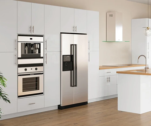 Custom White <b>Wooden</b> Villa Apartment Mall Project Kitchen Cabinet Design Modern Lacquer Prefab Top Base Display Cabinet Furniture - Product Image 2