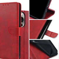 Étui de téléphone à rabat magnétique en cuir PU effet peau avec emplacements pour cartes pour Samsung Galaxy S26 Ultra S25 S24 Plus S23 S22 FE