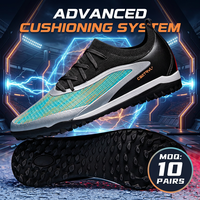 Chaussures de football haut de gamme unisexes avec empeigne en mesh respirant et semelle FG antidérapante pour les matchs de football compétitifs