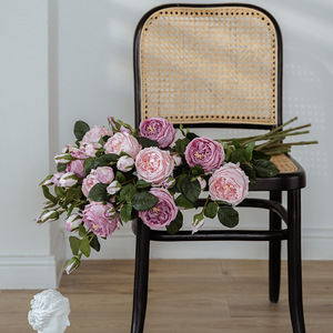 Ramo de Rosas Artificiales Haiyi de 30cm-100cm, de Goma Suave, Decoración para el Hogar - Product Image 4