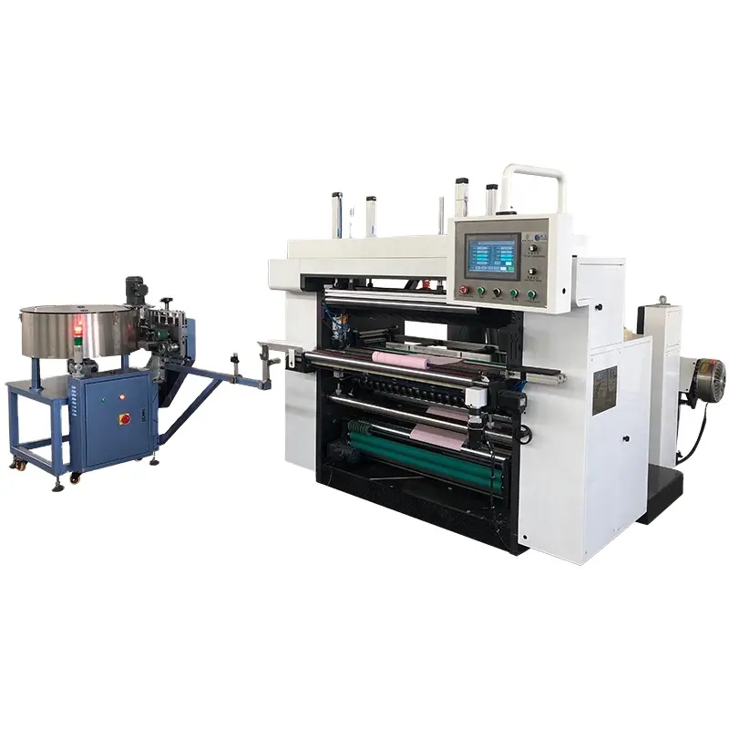 high automatic Thermal Roll Slitting and Rewinding ATM paper plotter paper roll slitter and rewinder machine