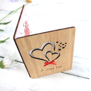 <span class=keywords><strong>Tarjeta</strong></span> <span class=keywords><strong>de</strong></span> Madera Hecha a Mano con la Frase 'Te Amo', para el Día <span class=keywords><strong>de</strong></span> San Valentín - Product Image 1