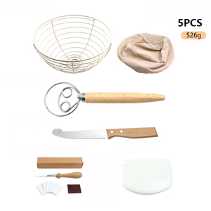 Set alat panggang Eropa, cetakan kue Pastry Stainless Steel, Mixer pisau pemotong roti untuk roti, fermentasi, pemotong roti - Product Image 5