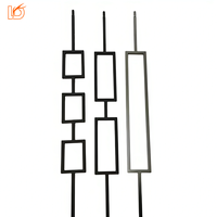 Balustrade de balcon en fer forgé noir mat carré creux de style moderne au design simple, garde-corps d'escalier pour intérieur