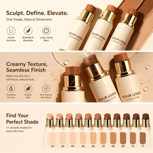 Barra de <span class=keywords><strong>Bronceador</strong></span> en Crema Personalizada de Larga Duración, Etiqueta Privada, Barra de Maquillaje Vegana Resistente al Agua para Contorno Facial Natural, Venta al Por Mayor - Product Image 3