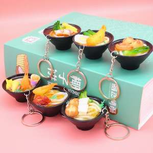 Porte-clés alimentaire <span class=keywords><strong>japonais</strong></span> <span class=keywords><strong>Cuisine</strong></span> 3D Sushi Saumon PVC Simulation Creative Petit Cadeau Alimentaire Pendentif Porte-clés Sac Décoration breloques - Product Image 4