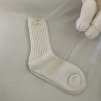 Chaussettes d'hiver en laine de cachemire de couleur unie pour femmes