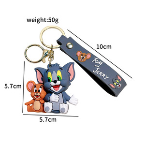 Nuevo Llavero de Silicona <span class=keywords><strong>Tom</strong></span> y <span class=keywords><strong>Jerry</strong></span> 2026, Figura de Acción, Colgante para Parejas, Anillo para Llaves de Coche - Product Image 5