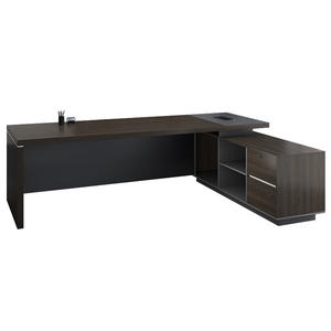 Mesa de muebles de lujo para oficina, mesa de habitación de jefe de oficina, muebles de diseño de madera modernos, mesa de oficina Ceo en forma de L Ejecutiva para el hogar Mdf - Product Image 5