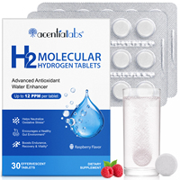 Acentiallabs Advanced Antioxidant Water Enhancer jusqu'à 12 ppm de H2, comprimés d'hydrogène moléculaire pour favoriser un métabolisme sain