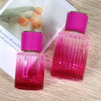 Vente flash - Flacons de parfum en verre de 30 ml et 50 ml, couleur noire dégradée unique, avec col à vis et vaporisateur, emballage en boîte cadeau