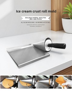 Nouveau moule commercial pour rouleaux de crème glacée, grand moule conique pour façonnage rapide à la main, outil pour rouleaux de crème glacée, moule pour croûtes de crème glacée - Product Image 3