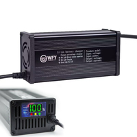 Chargeur rapide intelligent portable automatique 36V/48V/60V/72V 10A avec écran LCD pour moto/scooter électrique, garantie de 12 mois