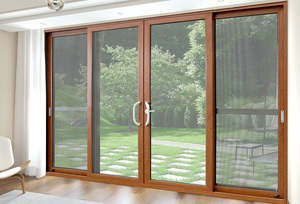 Puertas corredizas de aleación de aluminio de alta calidad, puertas corredizas de vidrio Low-E de <span class=keywords><strong>doble</strong></span> acristalamiento con aislamiento de aluminio para patio <span class=keywords><strong>exterior</strong></span> - Product Image 4