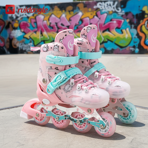 Patines en Línea Ajustables Ruidongle para Niños Principiantes con Frenado Seguro, Acolchado Suave, Ruedas con Luces y Soporte, Bajo MOQ - Product Image 1