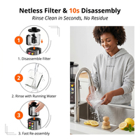 Brenda Electric Slow Pressed Juicer Komersial Mini Portabel Penggiling Buah Dapur dengan Kapasitas 3L Motor DC Ramah Lingkungan