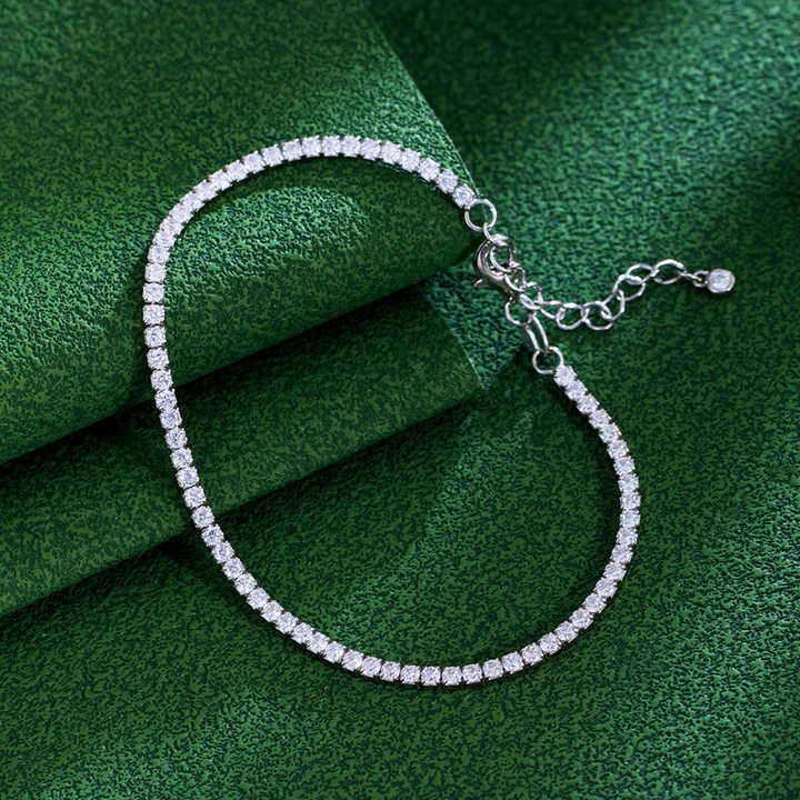 Wholesale Supplier 2mm Cubic Zircon CZTennis Bracelets Girls Fine wholesale-supplier-2mm-cubic-zircon-cztennis-bracelets-girls-fine