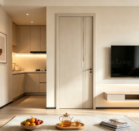 Prix d'une porte intérieure en bois massif au design moderne. Peut être transformé en cadres en bois insonorisés. Convient aux résidences