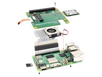 Waveshare M.2 HAT+ Papan Pengembangan untuk Raspberry Pi 5 dengan Dukungan Protokol NVMe dan Indikator LED Ganda A79