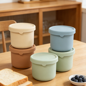Conteneur de congélation en silicone personnalisable en gros, boîte <span class=keywords><strong>repas</strong></span> multifonctionnelle pour aliments pour bébés, boîte de conservation alimentaire micro-ondable - Product Image 1