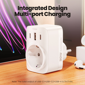 Toocki <span class=keywords><strong>bonne</strong></span> <span class=keywords><strong>qualité</strong></span> rapide eu pd c adaptateur 30w sortie extender multi usb-c adaptateur secteur pour téléphones - Product Image 2