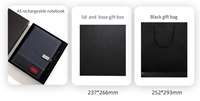 Artículo de negocios personalizado diario portátil con pantalla de lujo inteligente Powerbank carga inalámbrica portátil con cable USB