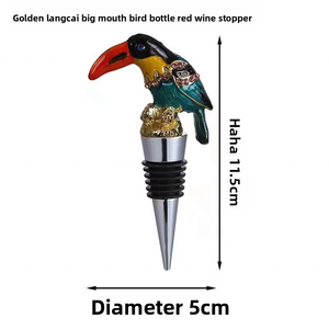Bouchon de bouteille en émail en forme de <span class=keywords><strong>toucan</strong></span>, décanteur à vin en forme de perroquet, bouchon de vin en forme de mouette, bouchon de fraîcheur en forme de pie et d'hirondelle - Product Image 5