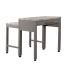 OE HOME Light Gray <b>Round</b> Counter Height Dining <b>Table</b> <b>with</b> Faux Marble Top Metal Legs <b>4</b> Seater Portable & Waterproof Adjustable - Product Image 6