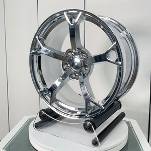 ล้อรถยนต์ปลอมสีเงินโครเมียม19 20นิ้ว19X9.5 5X114.3ขอบจานลึกสำหรับ Nissan <span class=keywords><strong>350Z</strong></span> 370Z <span class=keywords><strong>Nismo</strong></span> Infiniti V1 G35 Q50 G37 - Product Image 3