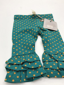 Leggings en coton pur pour bébé fille Meidan, motif à pois, mode printemps-automne, ourlet personnalisé R 2 - Product Image 3