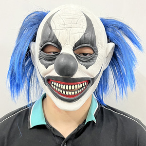 Máscara <span class=keywords><strong>de</strong></span> <span class=keywords><strong>payaso</strong></span> aterrador <span class=keywords><strong>de</strong></span> Halloween <span class=keywords><strong>de</strong></span> fábrica ISO 9001 con peluca, <span class=keywords><strong>cara</strong></span> completa <span class=keywords><strong>de</strong></span> silicona realista, máscaras <span class=keywords><strong>de</strong></span> Halloween <span class=keywords><strong>de</strong></span> terror <span class=keywords><strong>de</strong></span> <span class=keywords><strong>payaso</strong></span> <span class=keywords><strong>asesino</strong></span> - Product Image 2