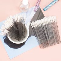 Lippenbürste Einweg-Lipgloss-Stick Lippenstift-Bewerber Kristallgriff Lidschatten Maskenbürste Makeup und Entferner Werkzeug
