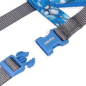 สายจูงสุนัขปรับได้ลายสีฟ้าสายรัด H3D สำหรับเดินนุ่ม - Product Image 5