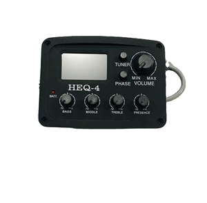 Preamplificador de Guitarra Acústica HEQ-4 de Plástico con Afinador Digital, Ecualizador de 4 Bandas y Pastilla para Guitarra - Product Image 1