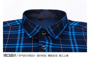 Camicie Calde da <span class=keywords><strong>Uomo</strong></span> in Pile per Autunno e Inverno a Maniche Lunghe con Colletto a Revers a Quadri e Bottoni all'Ingrosso, Top da <span class=keywords><strong>Uomo</strong></span>, Camicia Casual alla Moda - Product Image 5